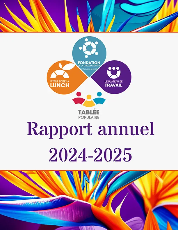 Rapport Annuel 2024 2025 Cover  La Fondation Tablée Populaire